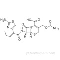 (6R, 7R) -3 - [[(Aminocarbonil) oxi] metil] -7 - [[(2Z) -2- (2-amino-4- tiazolil) -1-oxo-2-pentenil] amino] -8 ácido -oxo-5-tia-1-azabiciclo [4.2.0] oct-2-eno-2-carboxílico CAS 135889-00-8